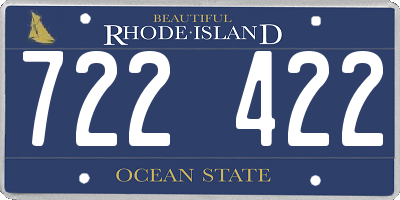 RI license plate 722422