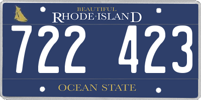 RI license plate 722423