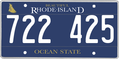 RI license plate 722425