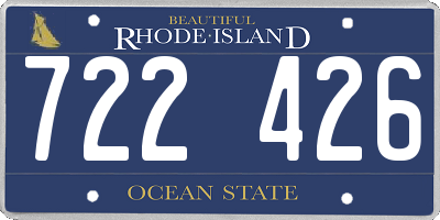 RI license plate 722426