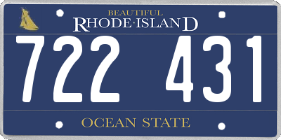 RI license plate 722431
