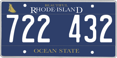 RI license plate 722432