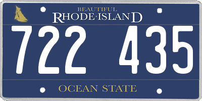 RI license plate 722435