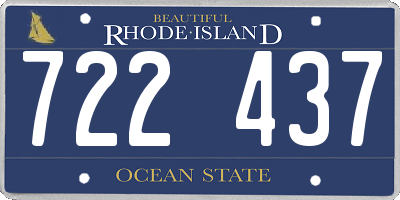 RI license plate 722437