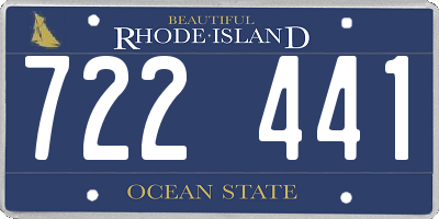RI license plate 722441