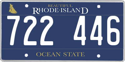 RI license plate 722446