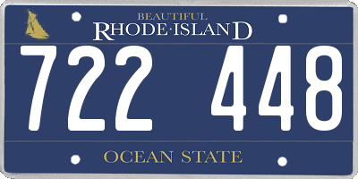 RI license plate 722448