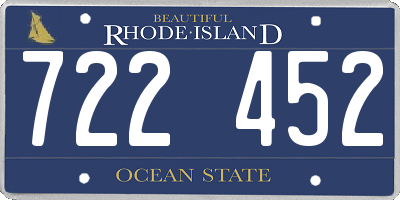 RI license plate 722452