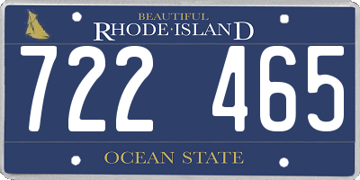 RI license plate 722465