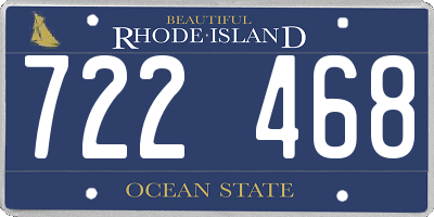RI license plate 722468