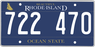 RI license plate 722470