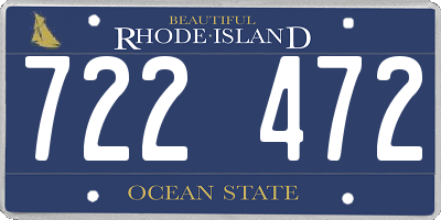 RI license plate 722472