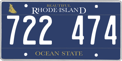 RI license plate 722474