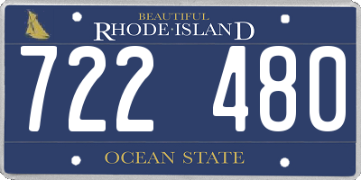 RI license plate 722480