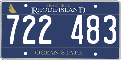 RI license plate 722483