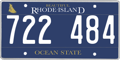 RI license plate 722484