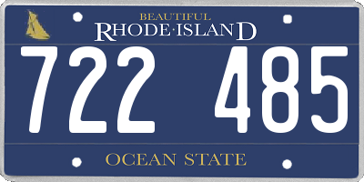 RI license plate 722485