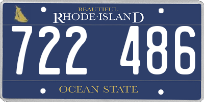 RI license plate 722486