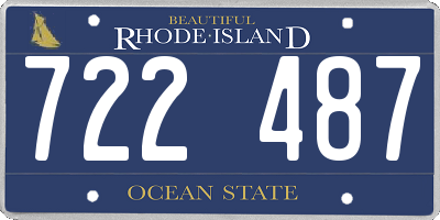 RI license plate 722487