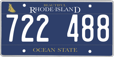 RI license plate 722488