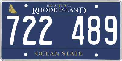 RI license plate 722489