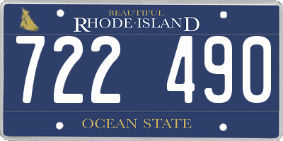 RI license plate 722490