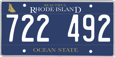 RI license plate 722492