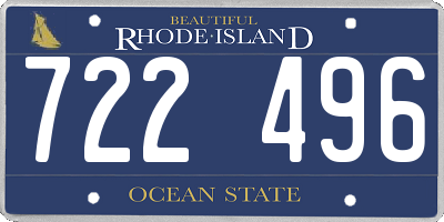 RI license plate 722496