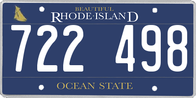 RI license plate 722498