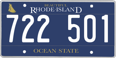 RI license plate 722501