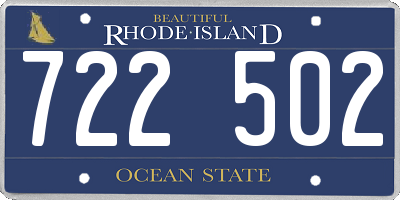 RI license plate 722502