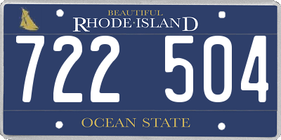 RI license plate 722504