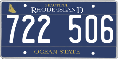 RI license plate 722506