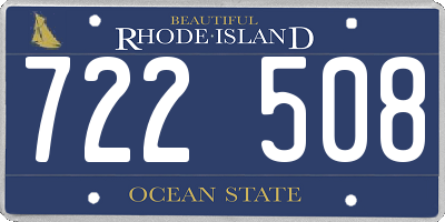 RI license plate 722508