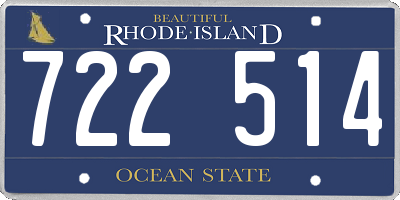 RI license plate 722514
