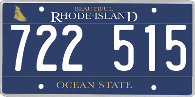 RI license plate 722515