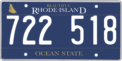 RI license plate 722518