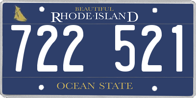 RI license plate 722521