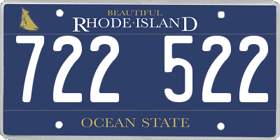 RI license plate 722522