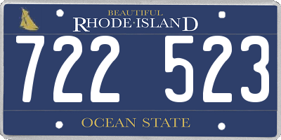 RI license plate 722523