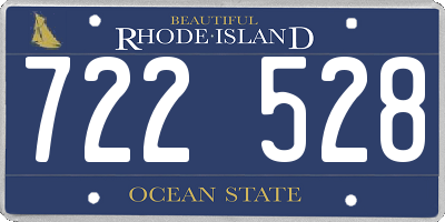 RI license plate 722528