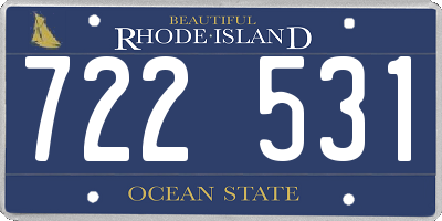 RI license plate 722531