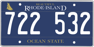 RI license plate 722532