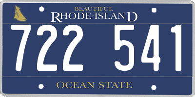 RI license plate 722541
