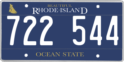 RI license plate 722544