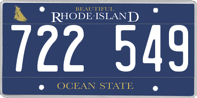RI license plate 722549