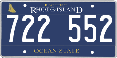 RI license plate 722552