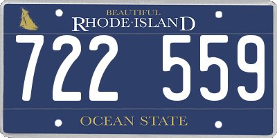 RI license plate 722559