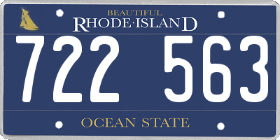RI license plate 722563