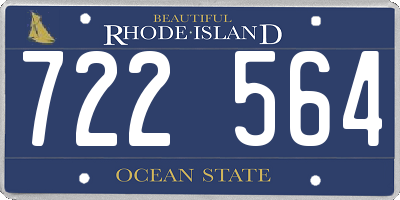 RI license plate 722564